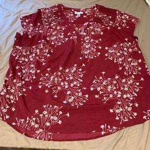 Maroon flowered shirt (worn once)